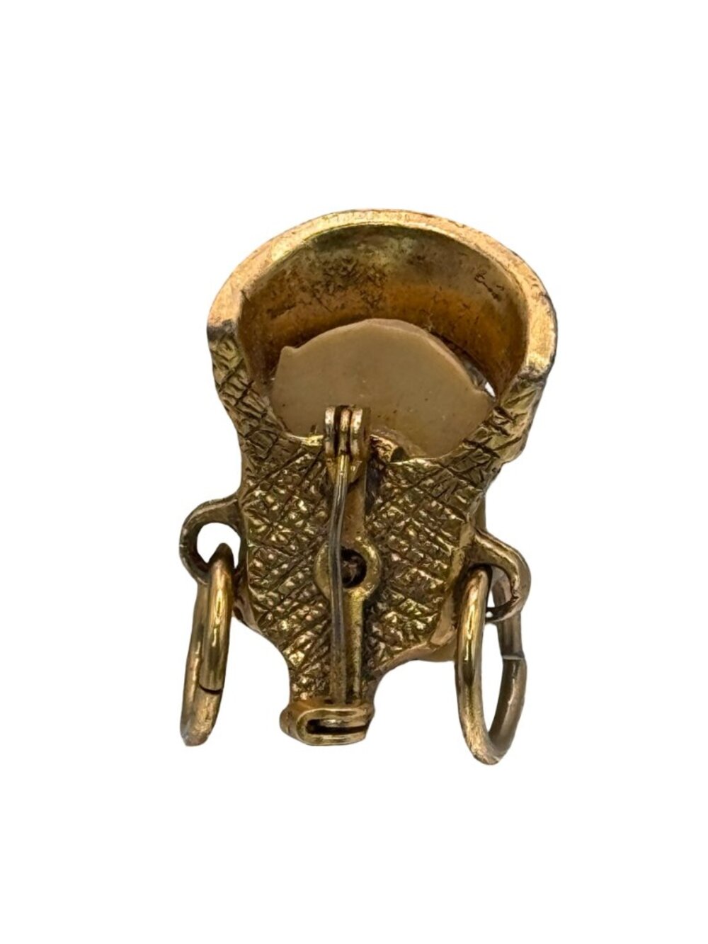 Selro Selini Brooch Thai Asian Princess 2" Vtg Unsigned Hand Painted Gold Accent - Picture 4 of 10